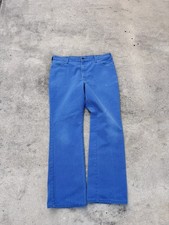 True Vintage 70s Dickies 38x31 flared blue jeans pants denim boot cut