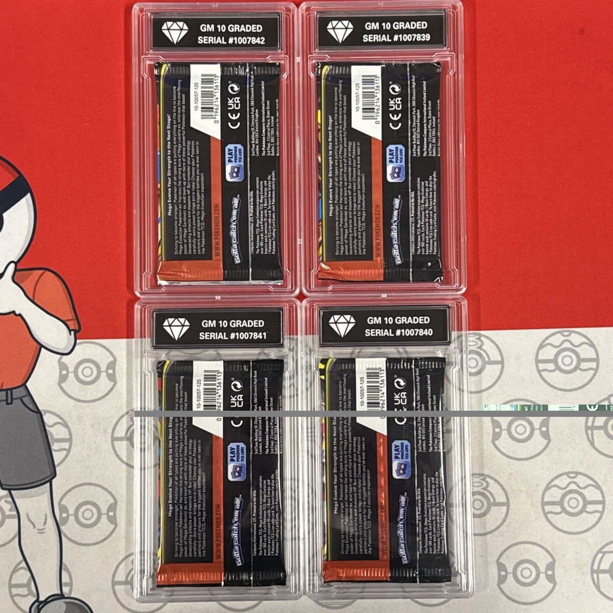 【PSA7】ポケモンカード　BOOSTER　10枚セット Graded 10 2025 Mega Evolution Art Set Sealed Pokemon Booster Cards