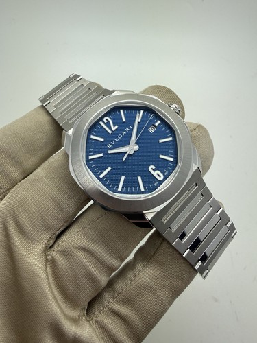 2025 Bvlgari Bulgari Octo Roma Blue Dial 41mm Steel Automatic Watch 103739 B+P