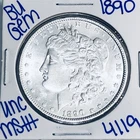 1890 BU UNCIRCULATED MORGAN SILVER DOLLAR AUTHENTIC U.S. MINT FREE SHIPPING 4119