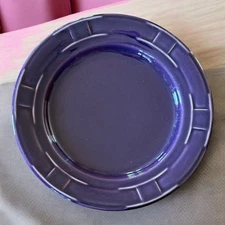 Longaberger Woven Traditions Pottery 7” Bread Plate - Eggplant Purple