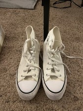 Converse Chuck Taylor All Star High Top White Canvas Lace-Up Sneakers