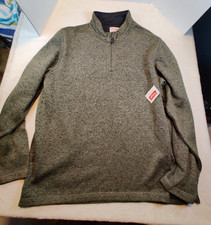 Wrangler Authentics Quarter Zip Jacket Men's Size XL Fleece Lined Green NWT