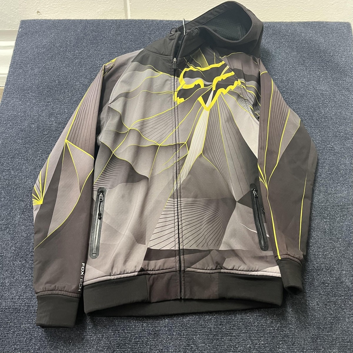 Fox Racing Fox Tech Bionic Jacket Mens Medium Gray Hooded