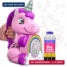 Move2Play Bubble Blower Bubble Machine Bubble Toy for Toddlers, Boys and Gir