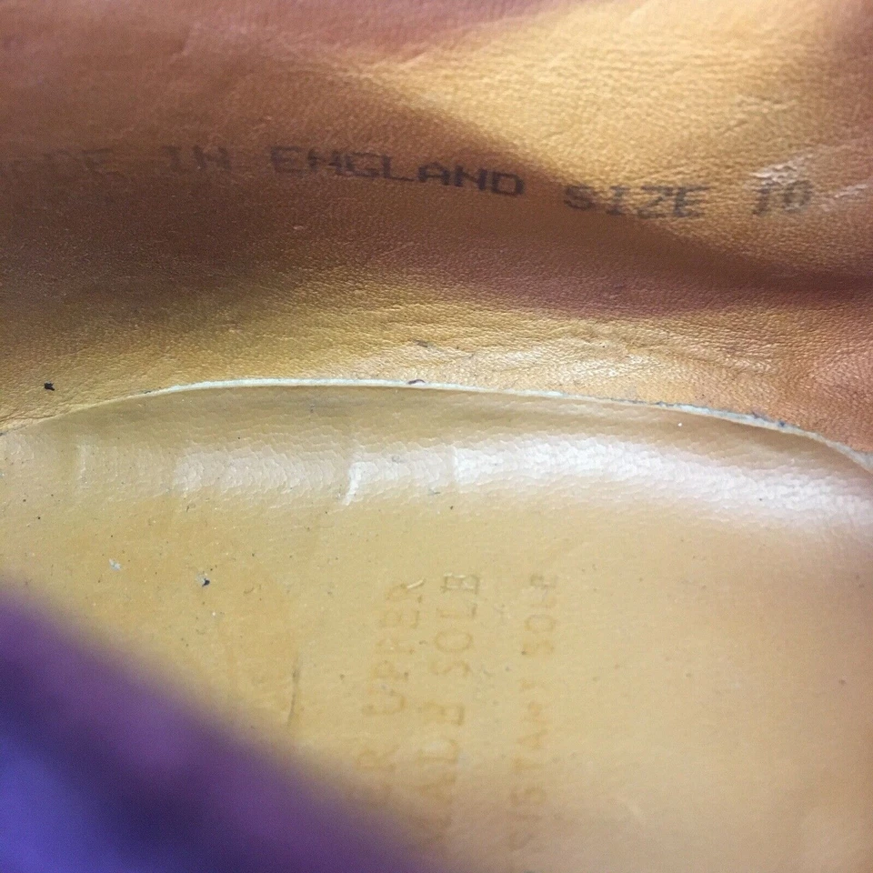 Zapatos Oxford Dr Martens Vintage Púrpura Gamuza Hechos en Inglaterra Para Hombres Reino Unido 10 EE. UU. 11 Foto 4 de 4