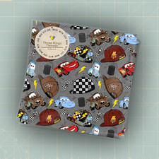 Disney Cars Hats McQueen Matter Racing DBP 1 Yard Fabric Seamless Design 59x36