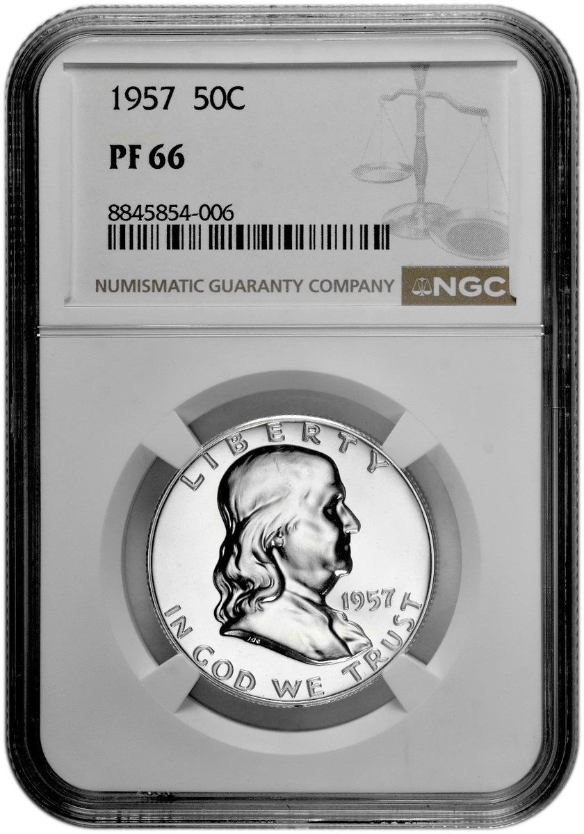 アメリカ 1957 フランクリン プルーフ ハーフダラー 銀貨 NGC PR66 Uncirculated 1957 Franklin Half Dollars (1948-1963) for sale | eBay