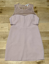 EEUC Beautiful Express Dusty Rose Cutout Mesh Lace Form Fit Dress 10