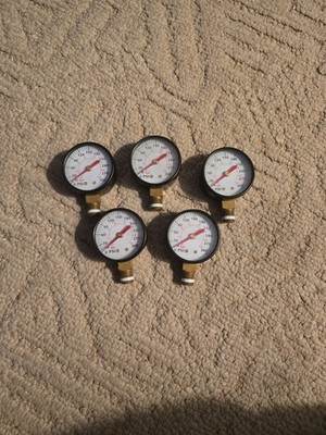 5 Air Compressor Pressure Gauge 0-300 PSI, 1/4in Male Thread,  2-1/2'' Face New