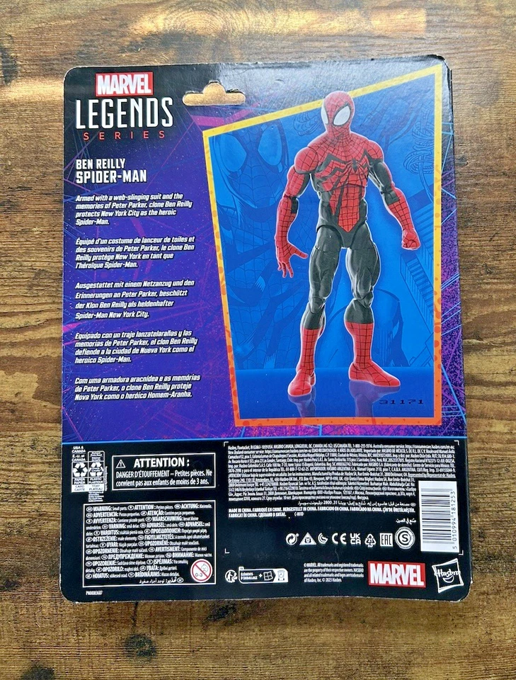 Marvel Legends Series - Ben Reilly Spider-Man - Hasbro - Retro - 1:12 Scale NIB - Image 2 of 2