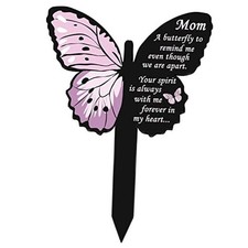 Mom Memorial Stakes Cemetery Grave Plaque Stake Markers Memorial Cute Style