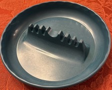 Vintage GES-LINE 341 Mid Century Melamine Teal Ashtray Made in USA MCM 50s 60s
