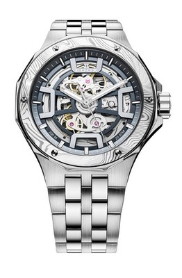 EDOX Delfin Mecano Automatik - Damascus Steel Limited Edition - Herrenuhr Diver