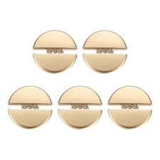 5pcs Metal Round Buttons 18mm Alloy Shank Sewing Craft Buttons, Matte Gold