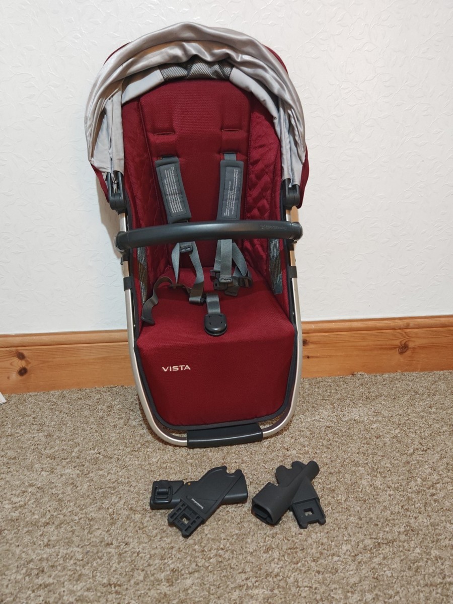 Uppababy Vista Rumble Seat In Dennison Burgundy 2015+ Excellent