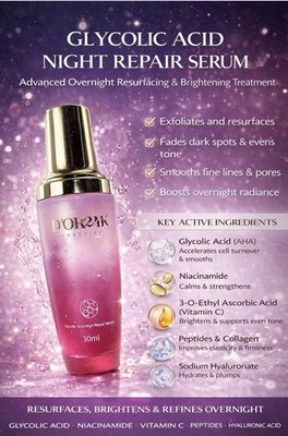 D OR 24k Prestige Glycolic Acid Night Repair Serum   30ml