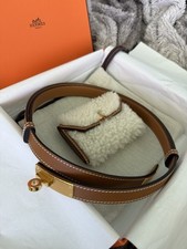 Hermes Kelly 18 Pocket Teddy Belt Epsom Gold Leather And Gold Hardware New W Box
