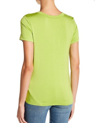 Karen Kane Kiw Green Crew Neck Side Twist Knit Top S - Picture 2 of 10