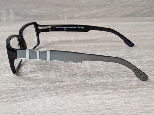 EFVA ATTLING 8940 John-John Eyeglass FRAMES Gray Brown Silver Tone Metal Accents - Picture 2 of 15
