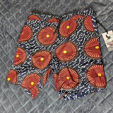 Pacific Blue Men's Blue Shorts Swimwear Size S Drawstring Design