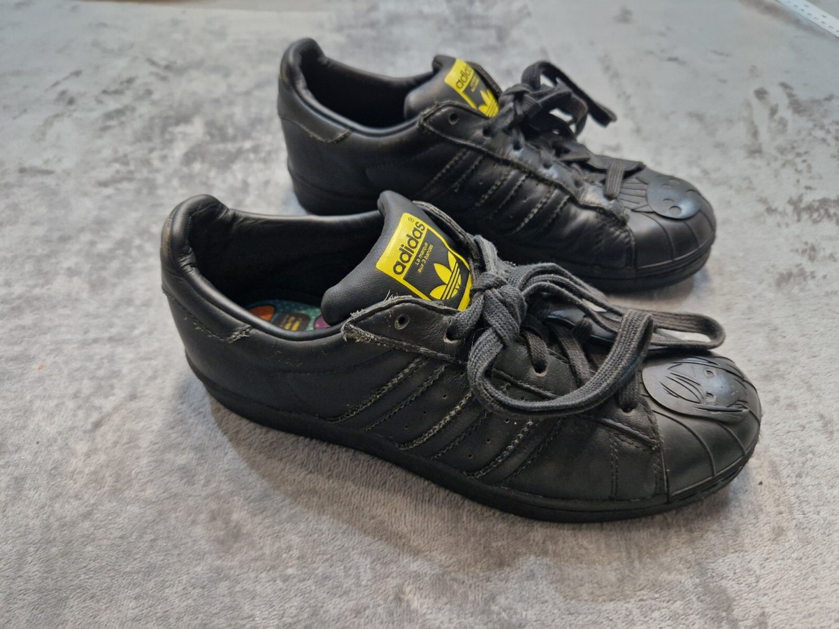 Adidas Superstar X Pharrell Williams Mens Size Black Trainers Used