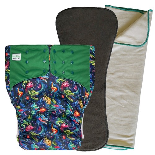 ECOABLE Cloth Diaper Cover 2.0 with Insert and Prefold for Special Needs Adults - 第 31/35 張圖片