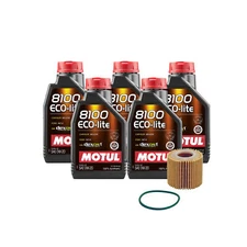 5L Motul 8100 ECO-LITE 0W20 Wix Filter Motor Oil Change Kit API SP-RC For Toyota