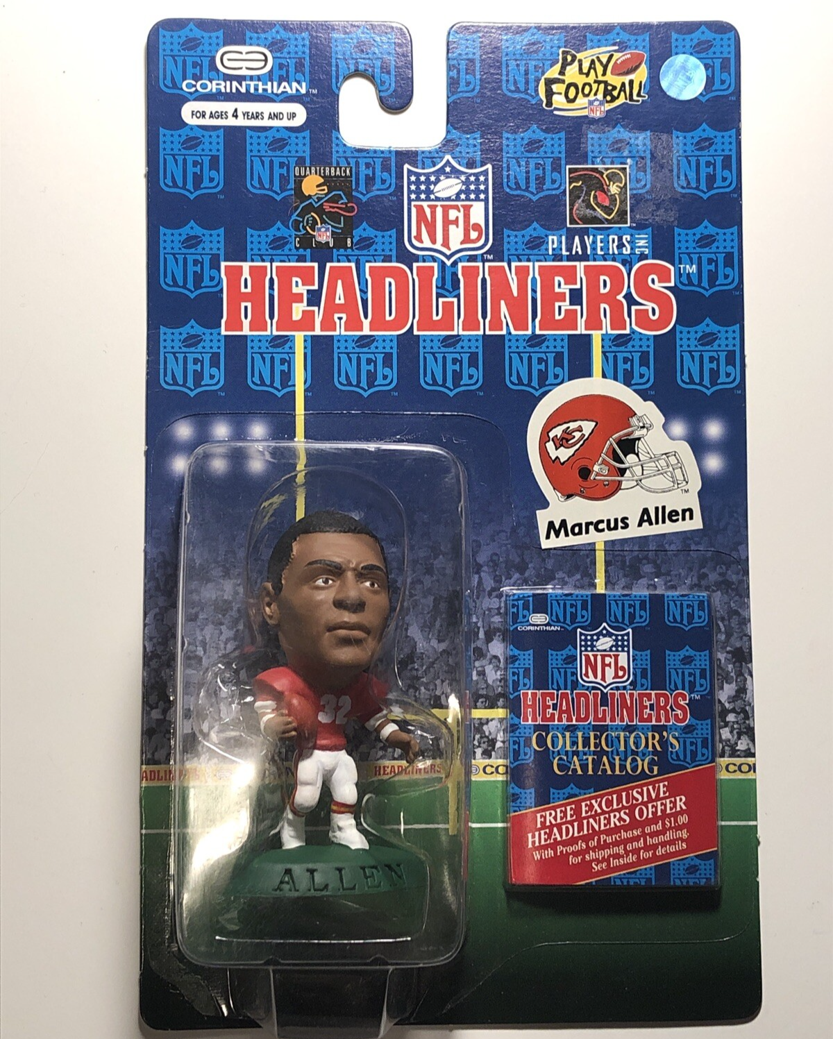 1996 Marcus Allen NFL Headliners Kansas City Chiefs Football Figure by Corinthian
