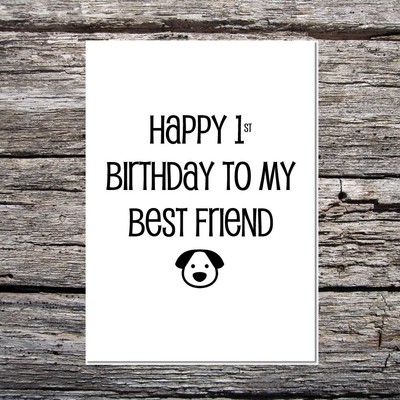 happy 1st birthday to my dog