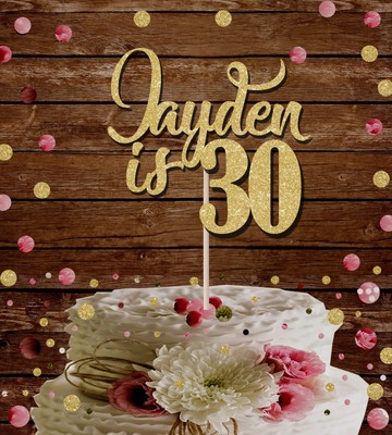 Personalised Glitter Birthday Cake Topper Any Age /& Name 16th 18th 21st 30 40 50