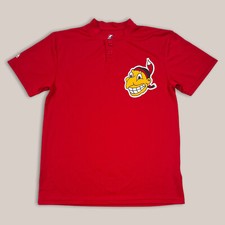 Majestic Cleveland Indians Red Cool Base Shirt Baseball MLB - Youth Large