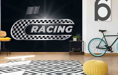 3D Race Logo Self-adhesive Removable Wallpaper Murals