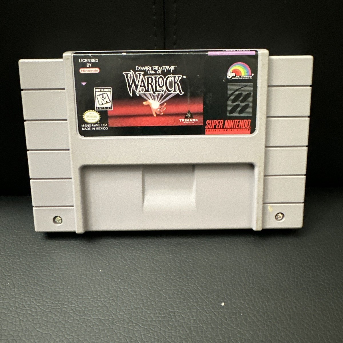 Warlock Beware The Ultimate Evil of Warlock Super Nintendo SNES