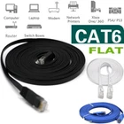 RJ45 CAT6 6FT 10FT 30FT 50FT 100FT 200FT Ethernet Network Cable Cord Flat LOT US