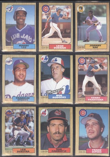 Tarjeta de béisbol 1987 OPC O PEE CHEE TOPPS MLB 199-396 VER LISTA - Imagen 198 de 397
