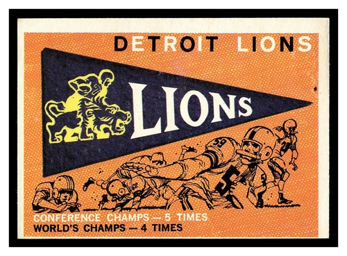 Detroit Lions [Pennant Card] #139 1959 Topps card
