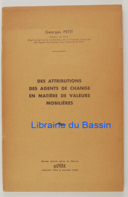 Aus den Befugnissen der Wechselstubenmakler in Wertpapieren 1953
