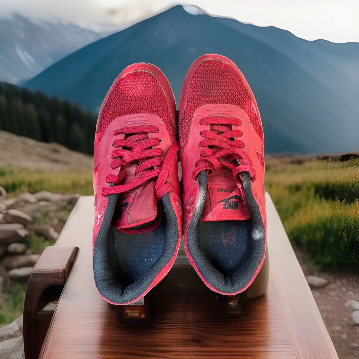 Nike Women Air Max Ultra Essential 704993-600 Red Running Shoe Sneakers