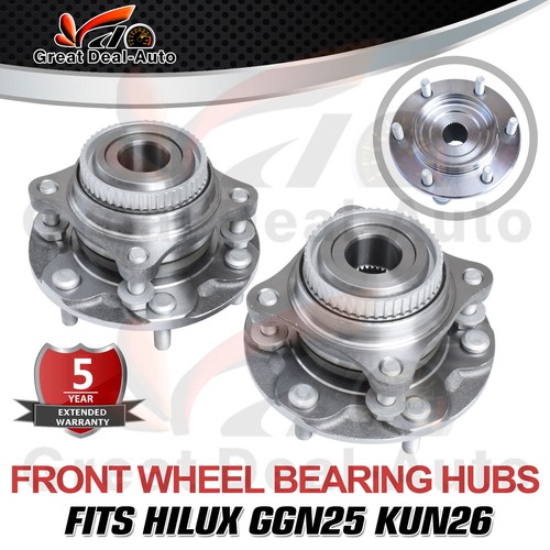 2x Front Wheel Bearing and Hub Assembly for Toyota Hilux KUN26R GGN25R