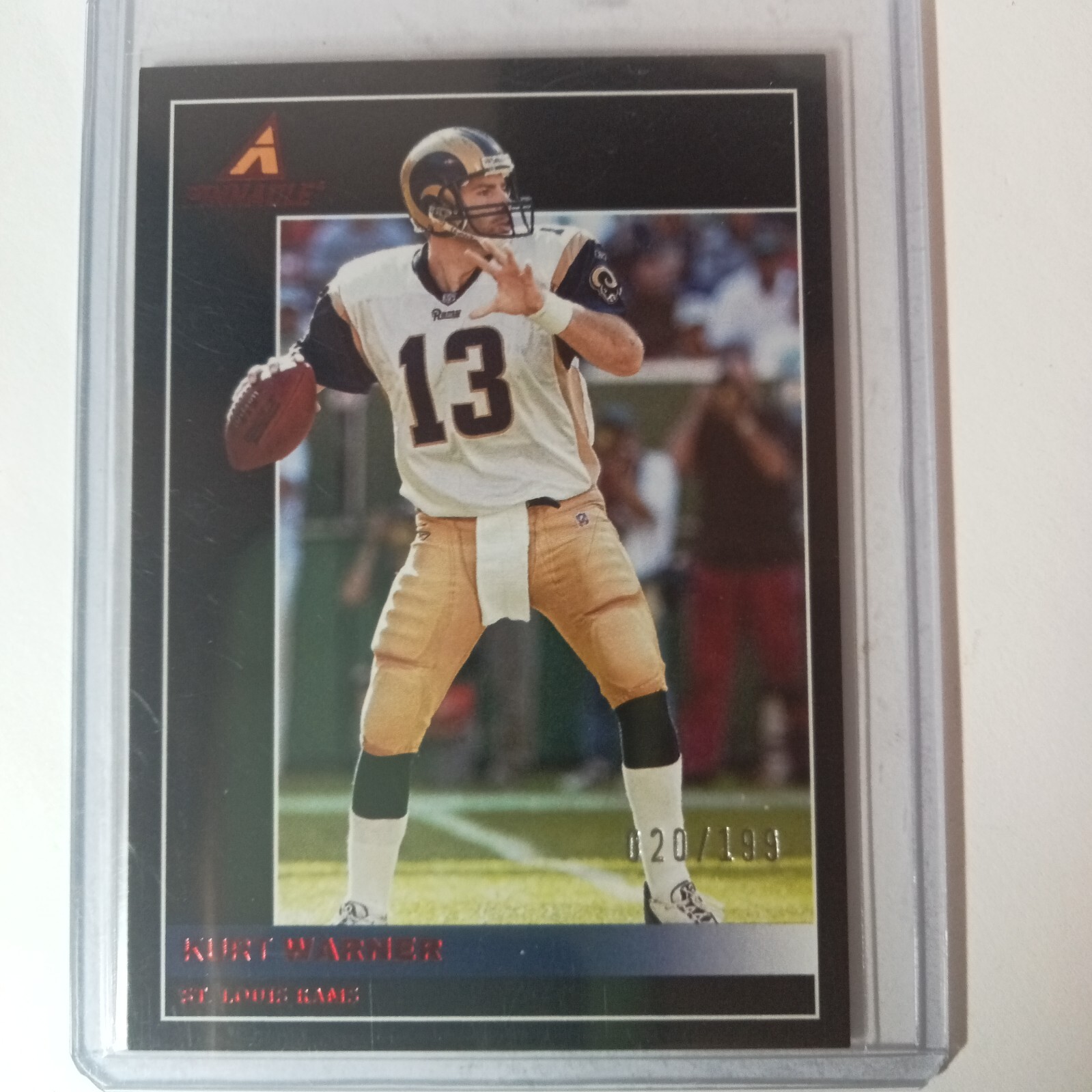 2021 Panini Chronicles Pinnacle Red 20 /199 Kurt Warner #16 HOF