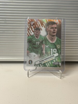 Topps Pristine 2024 RoadTo UEFA Euro EVAN FERGUSON Ireland Fresh Faces Refractor