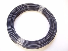 BLACK Vinyl Coated Wire Rope Cable,1/8" - 3/16", 7x7, 100 ft