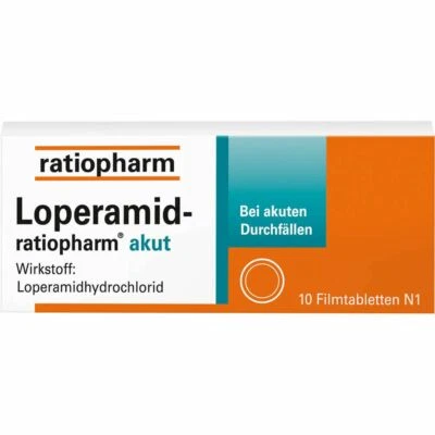 RATIOPHARM GMBH LOPERAMID-ratiopharm akut 2 mg Filmtabletten 10 St PZN00251191