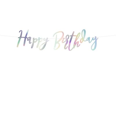 Striscione di cartoncino personalizzabile Premium Brights 'Happy Birthday' 3m - srls