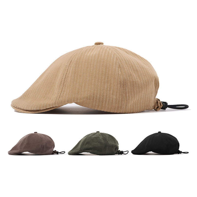 Unisex Drawstring Newsboy Cap Beret Retro Baker Boy Cabbie  display picture 3
