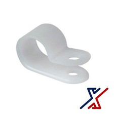 1/4" White Nylon Cable Clamp by X1 Tools (1 Clamp to 60 Clamps)