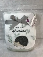 NEW Parents Choice Hedgehog Plush Baby Infant Blanket Soft Fleece Lovey 30x40