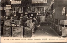 Bernay France 1928 Exposition Charentonne Hardware Store Stoves Vintage Postcard