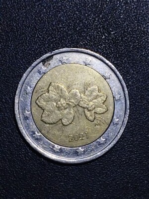 2 Euro Coin Finland 2001 Misprinting Rarity / 2 Euro Coin Finland